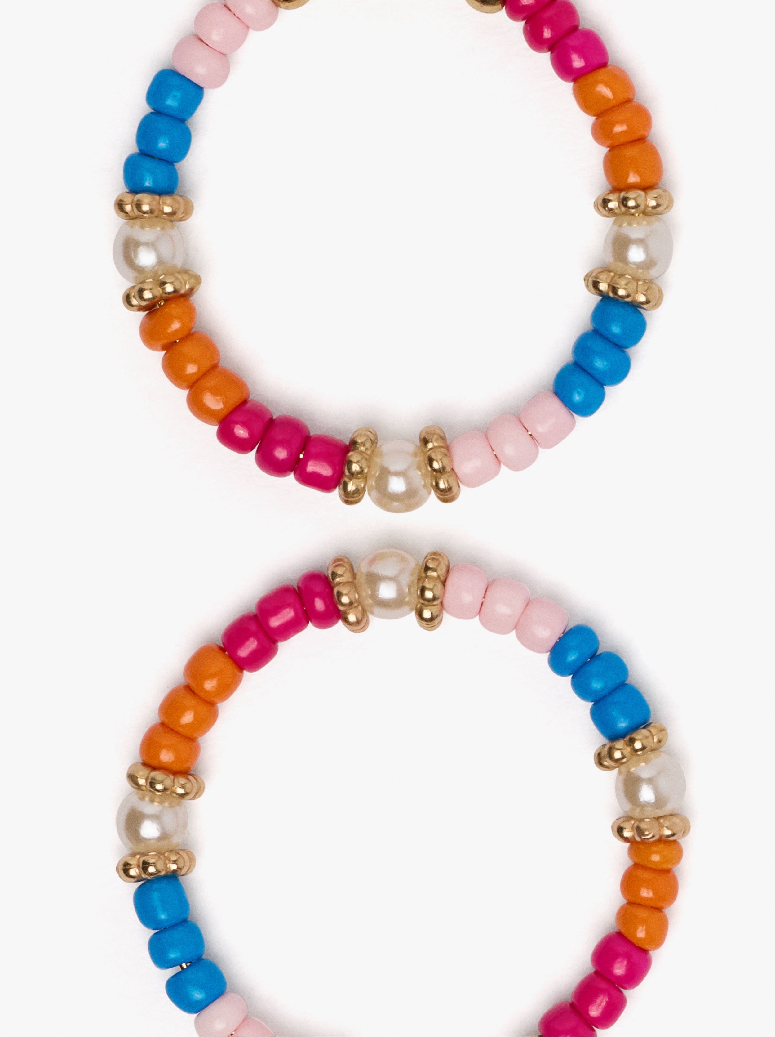 Aros Con Cuentas Multicolor