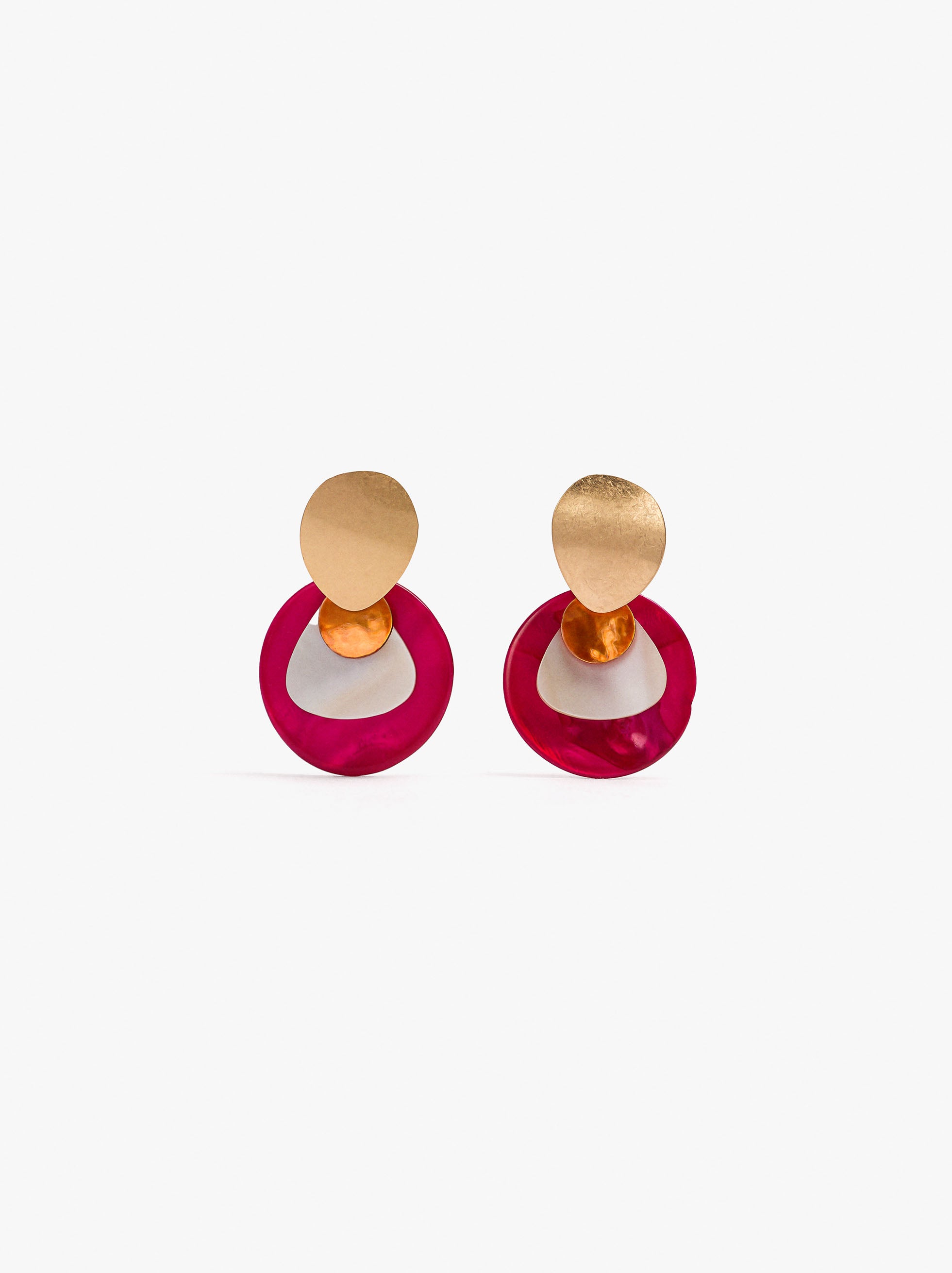 Pendientes Redondos Con Conchas