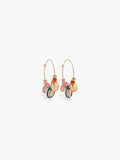 Aros Con Conchas Esmalte Multicolor