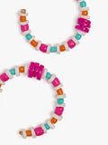Aros Abiertos Con Abalorios Multicolor