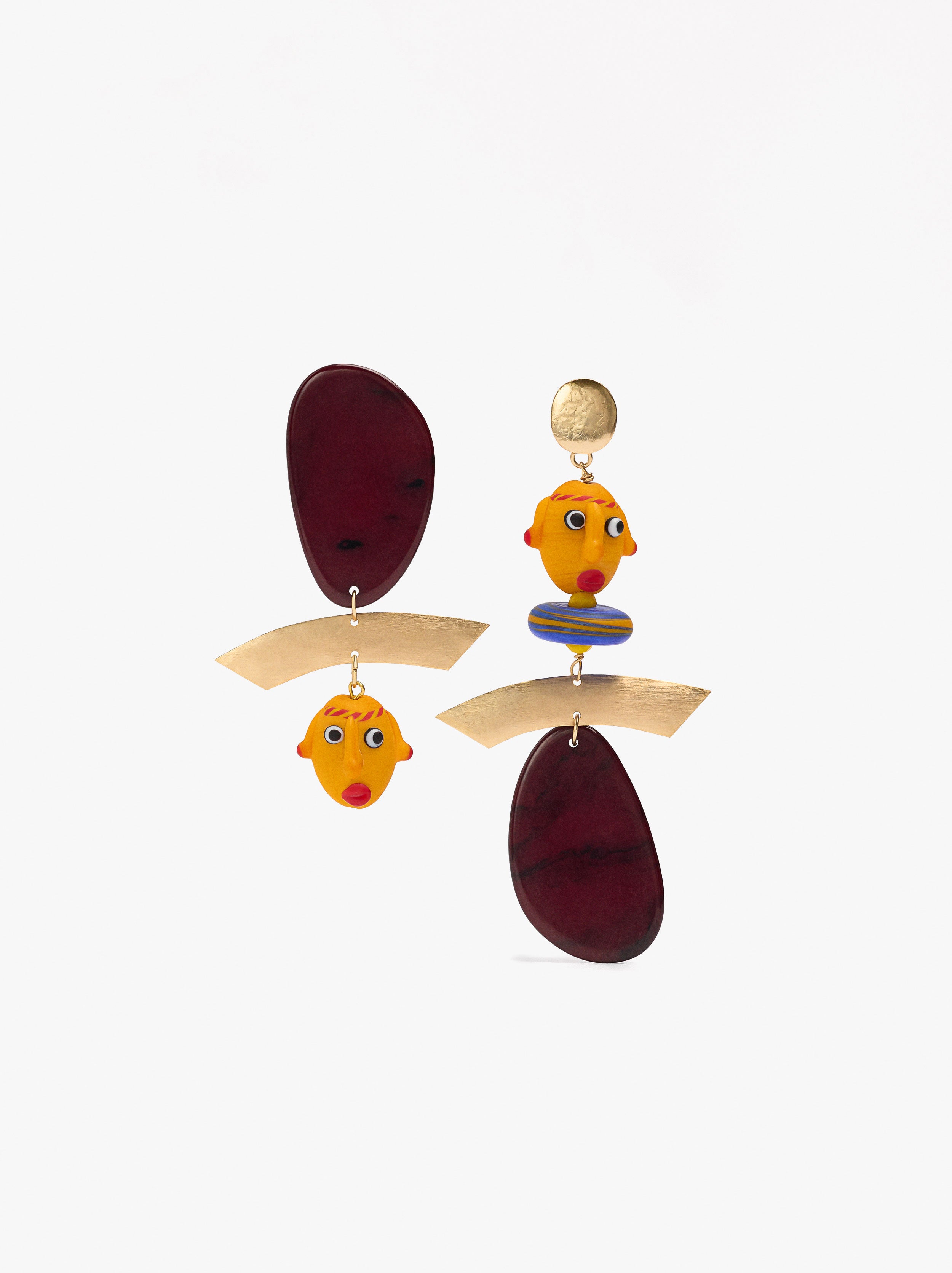 Pendientes Asimétricos Con Máscaras