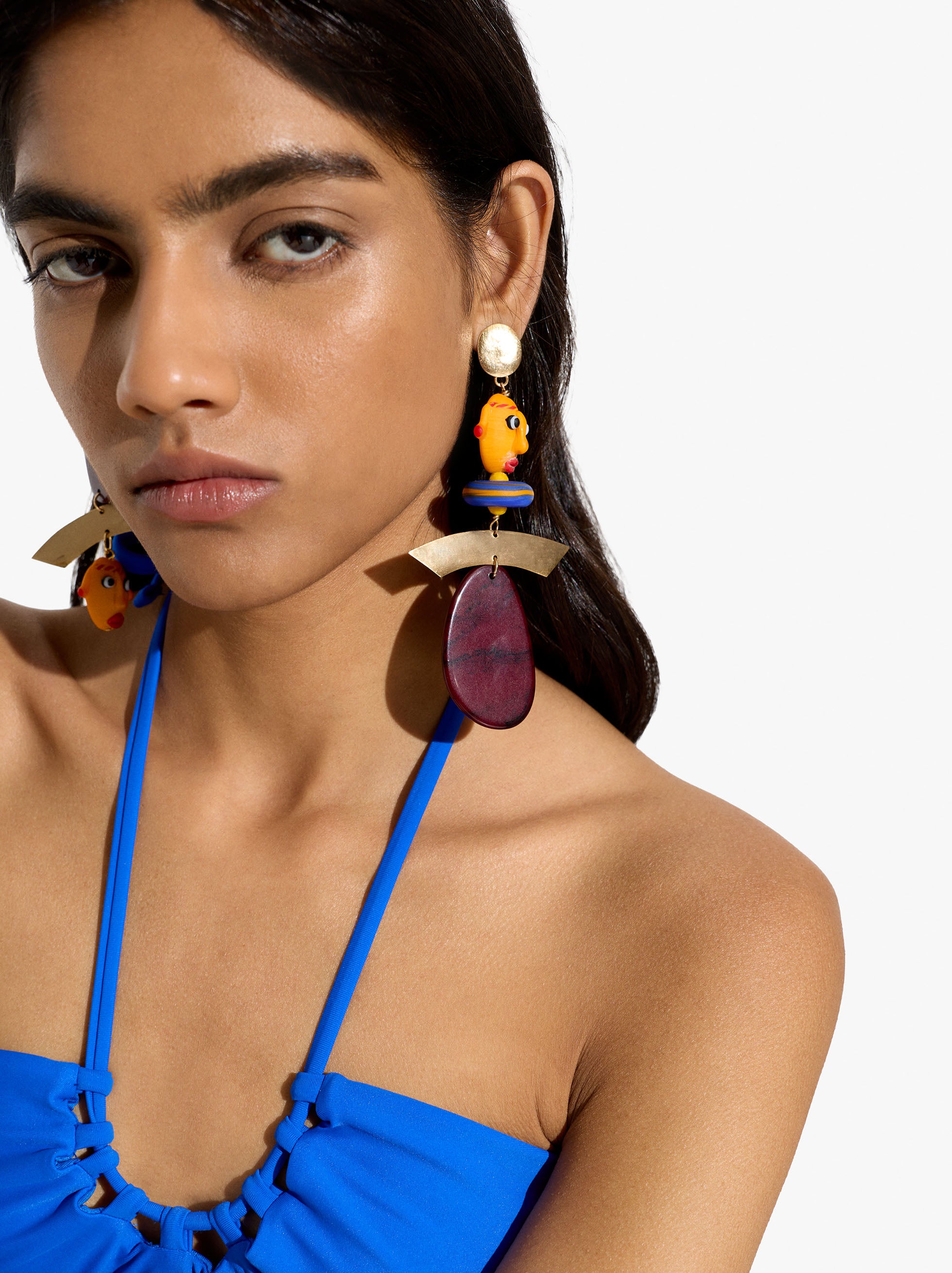 Pendientes Asimétricos Con Máscaras