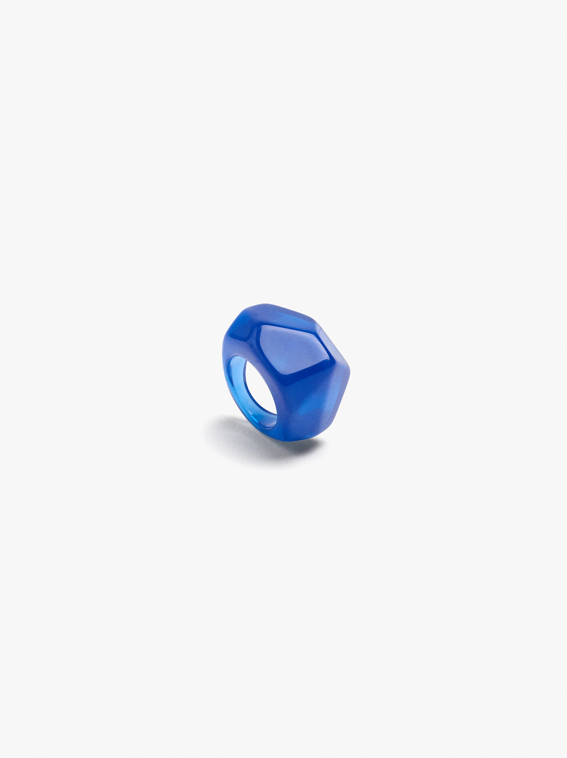 Anillo De Resina Facetado
