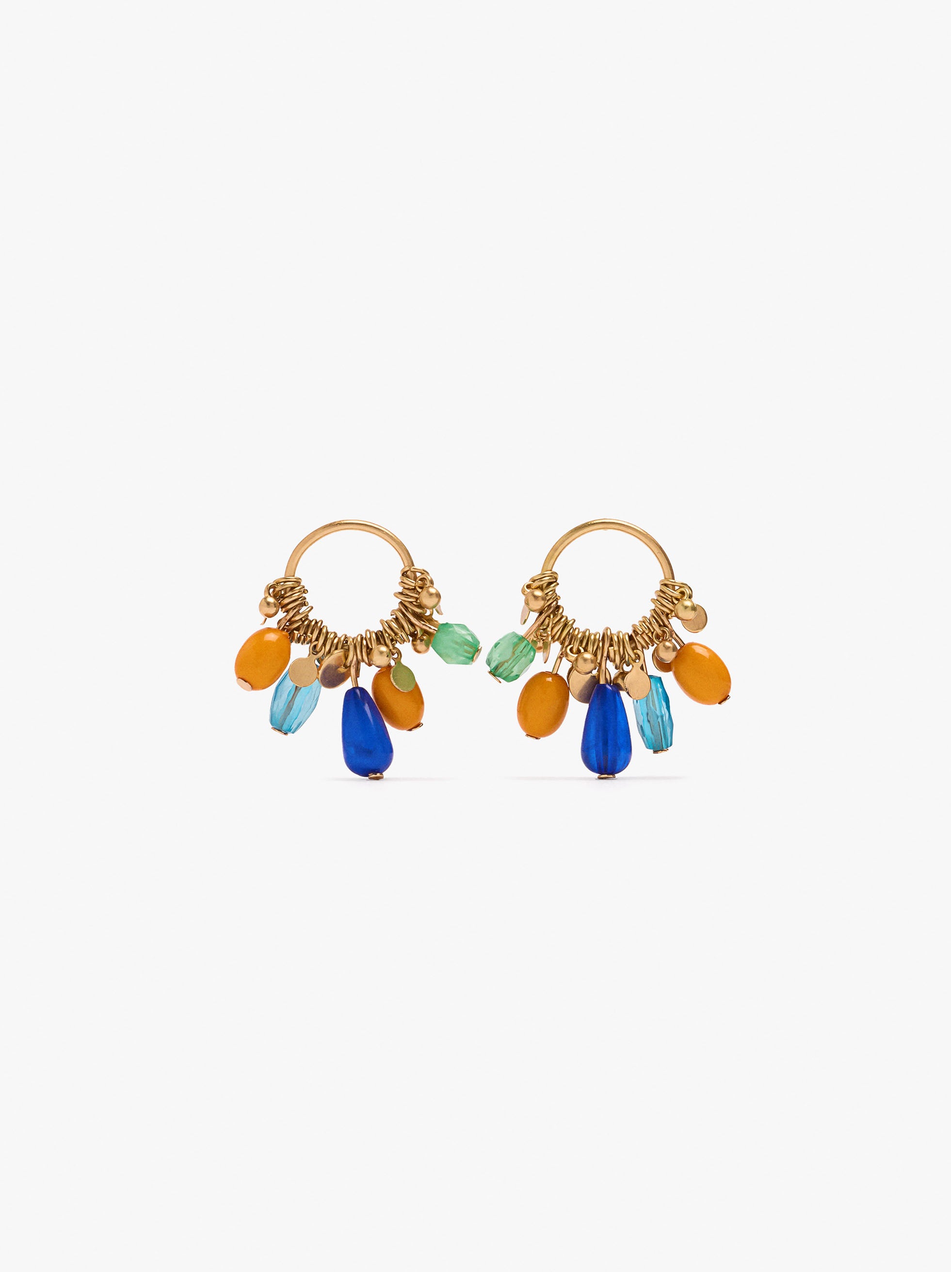 Aros Con Cuentas Multicolor