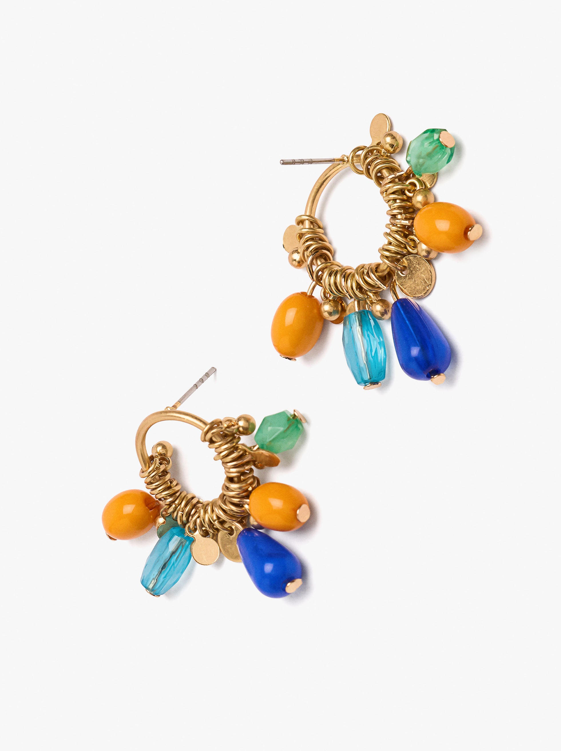 Aros Con Cuentas Multicolor