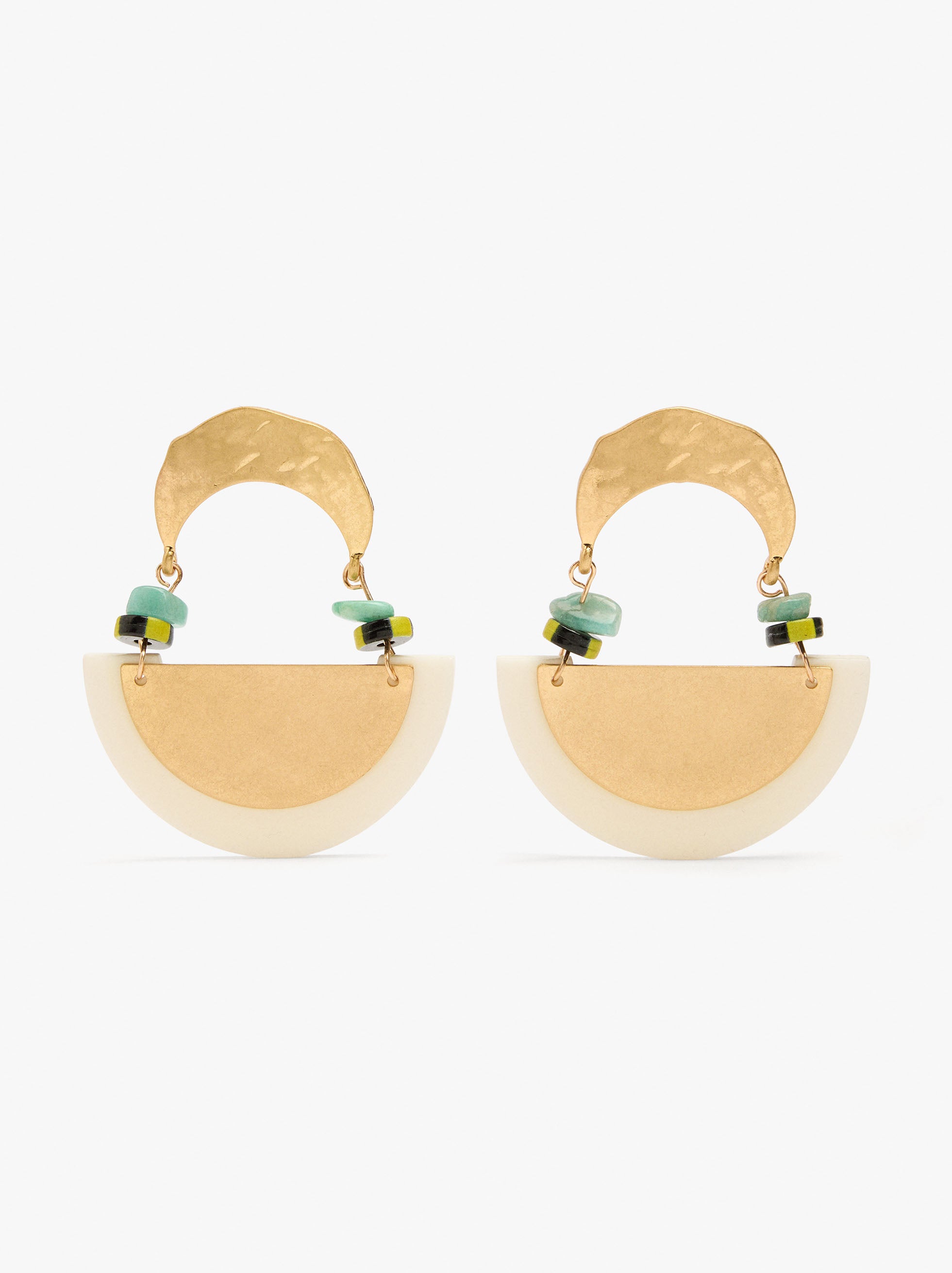 Pendientes Largos Con Semicírculos