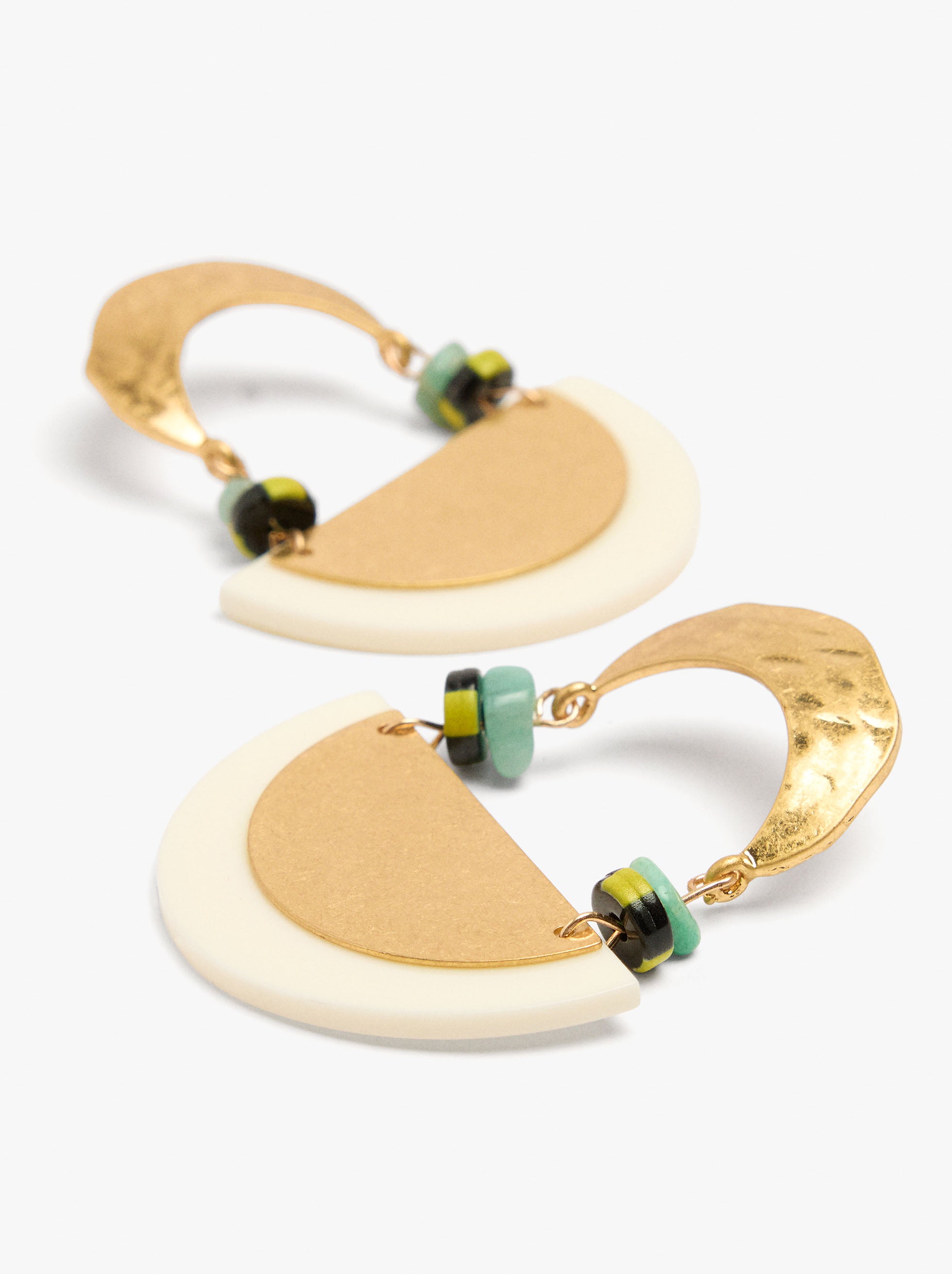 Pendientes Largos Con Semicírculos