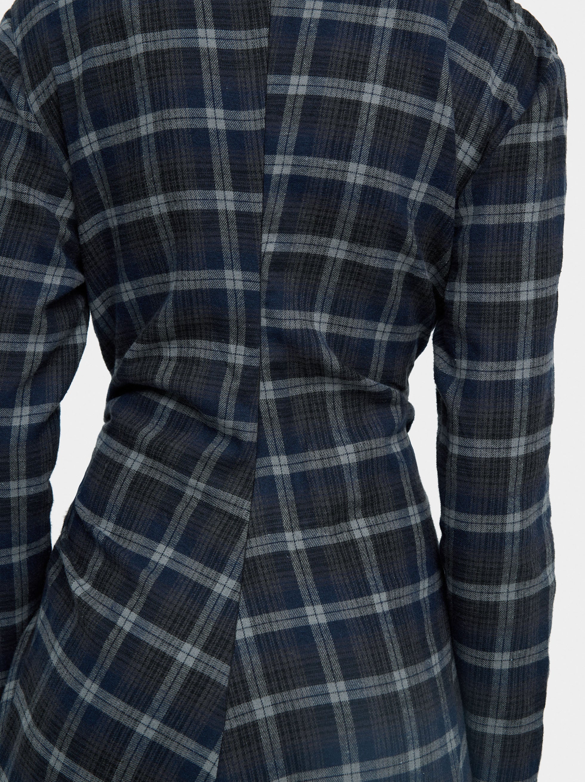 Vestido Con Cuadros 100% Algodón