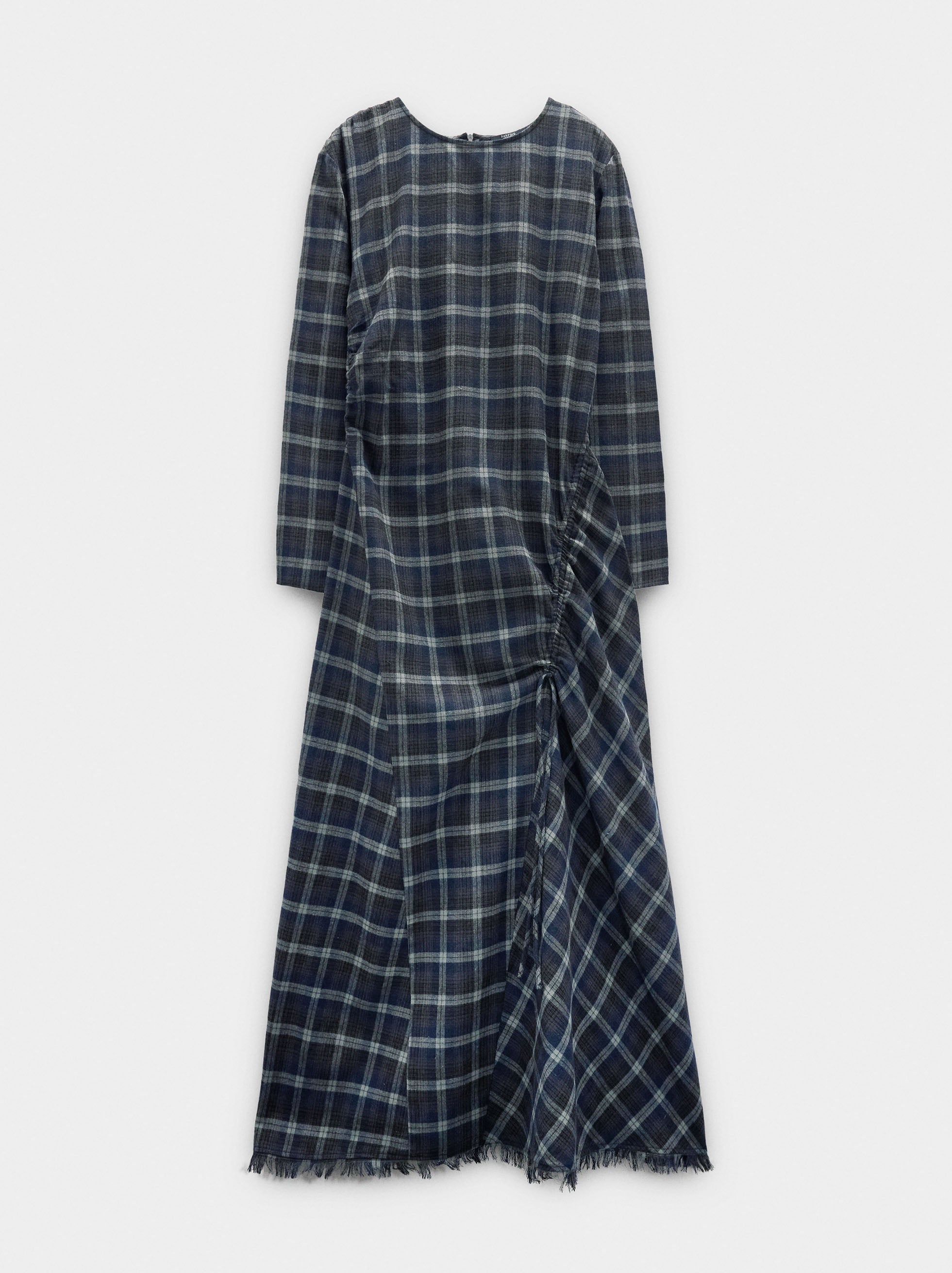 Vestido Con Cuadros 100% Algodón