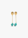 Pendientes Largos Barra Con Piedra