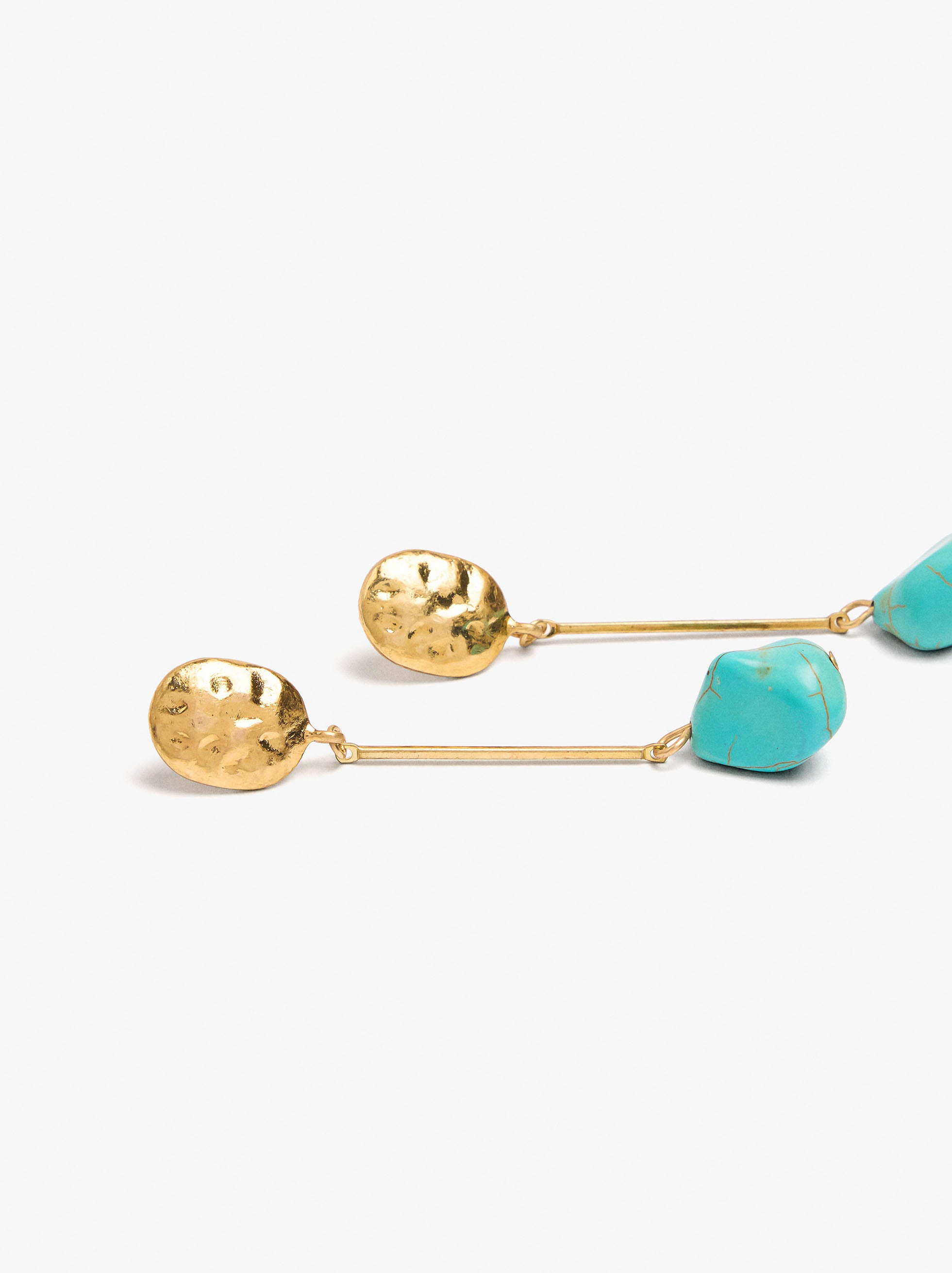 Pendientes Largos Barra Con Piedra