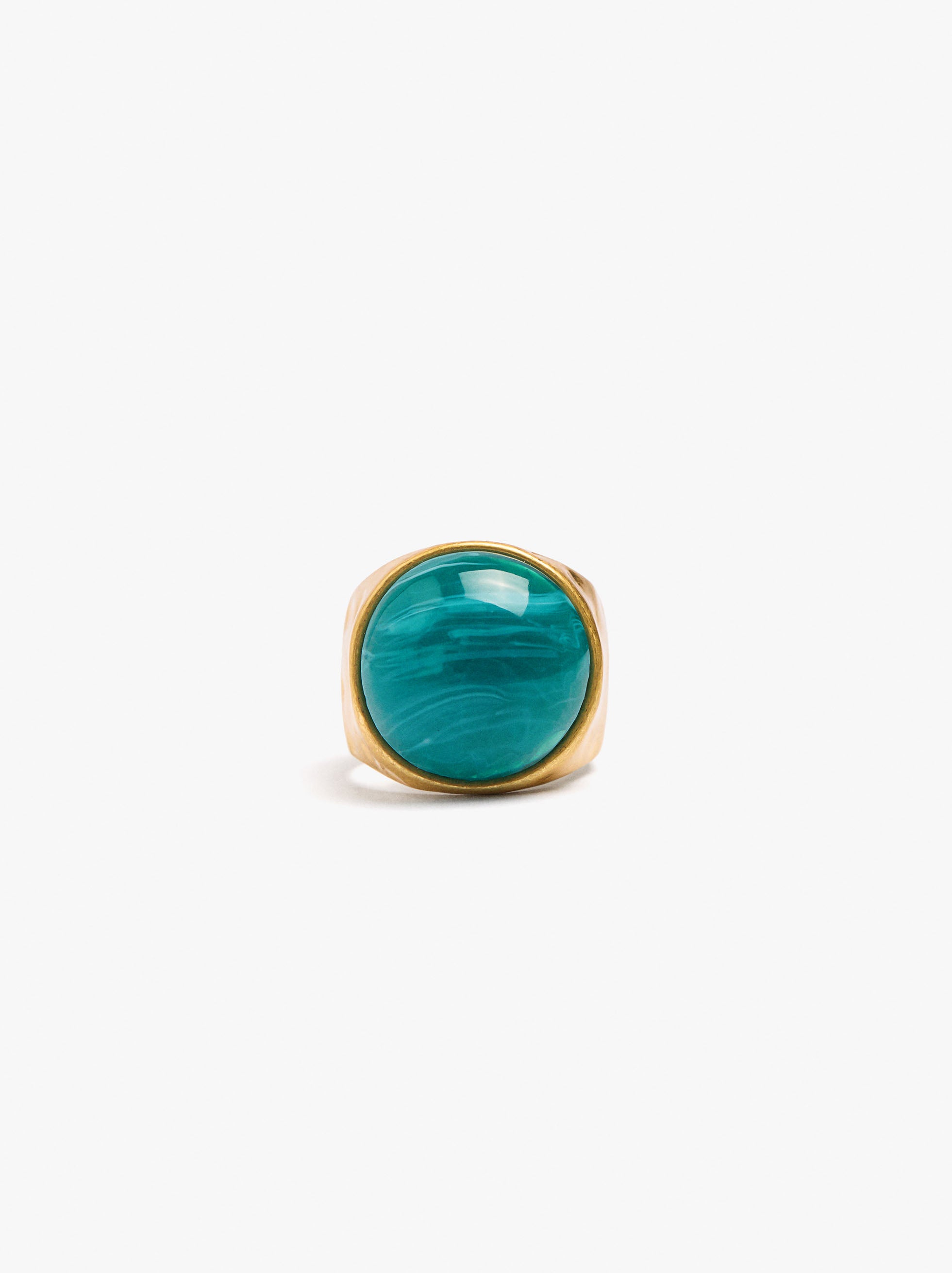 Anillo Media Esfera Efecto Piedra