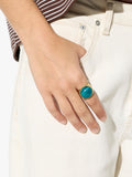 Anillo Media Esfera Efecto Piedra