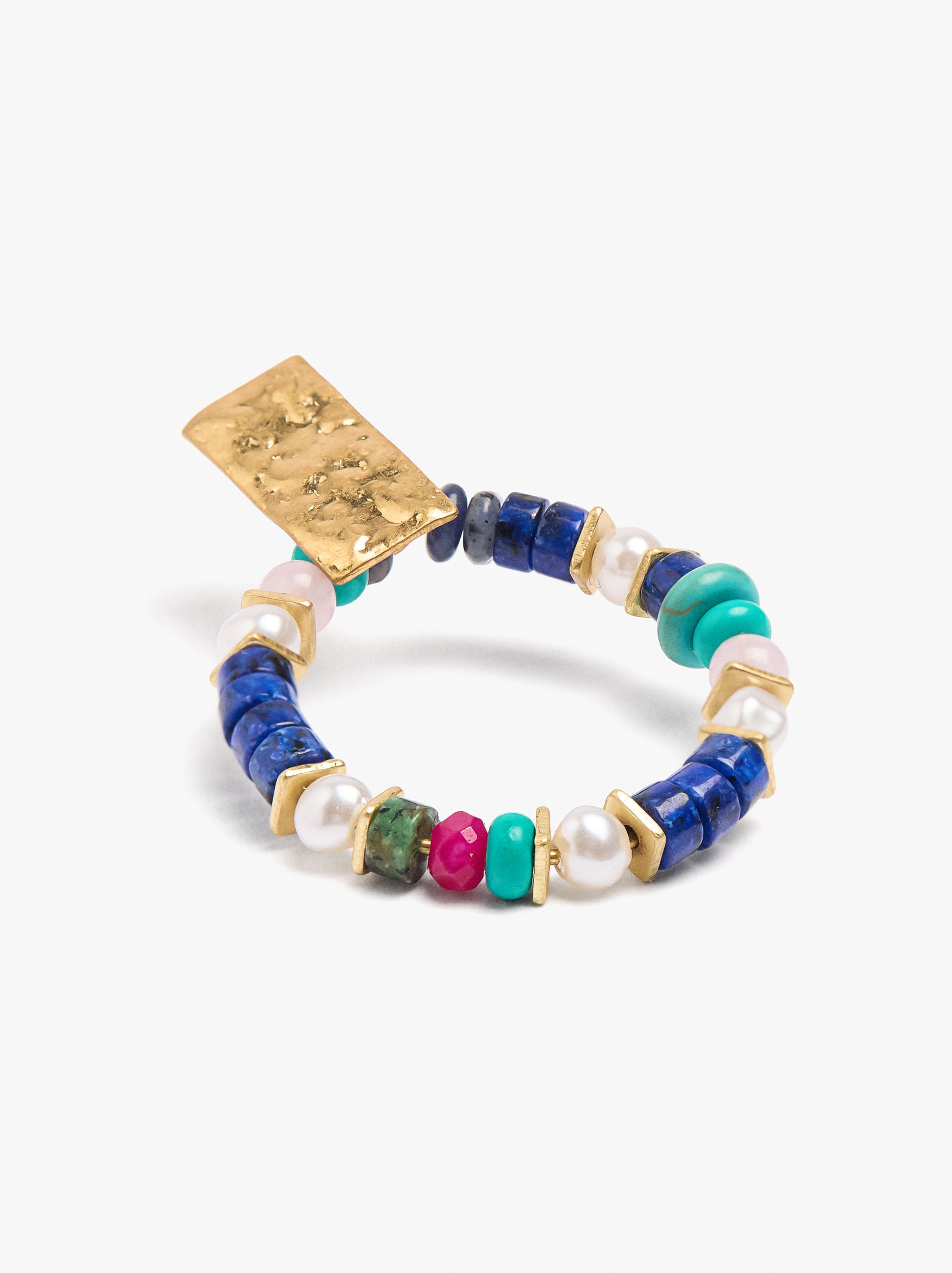 Aros Con Cuentas De Piedra
