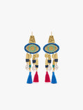 Pendientes Largos Con Ojo Y Borlas