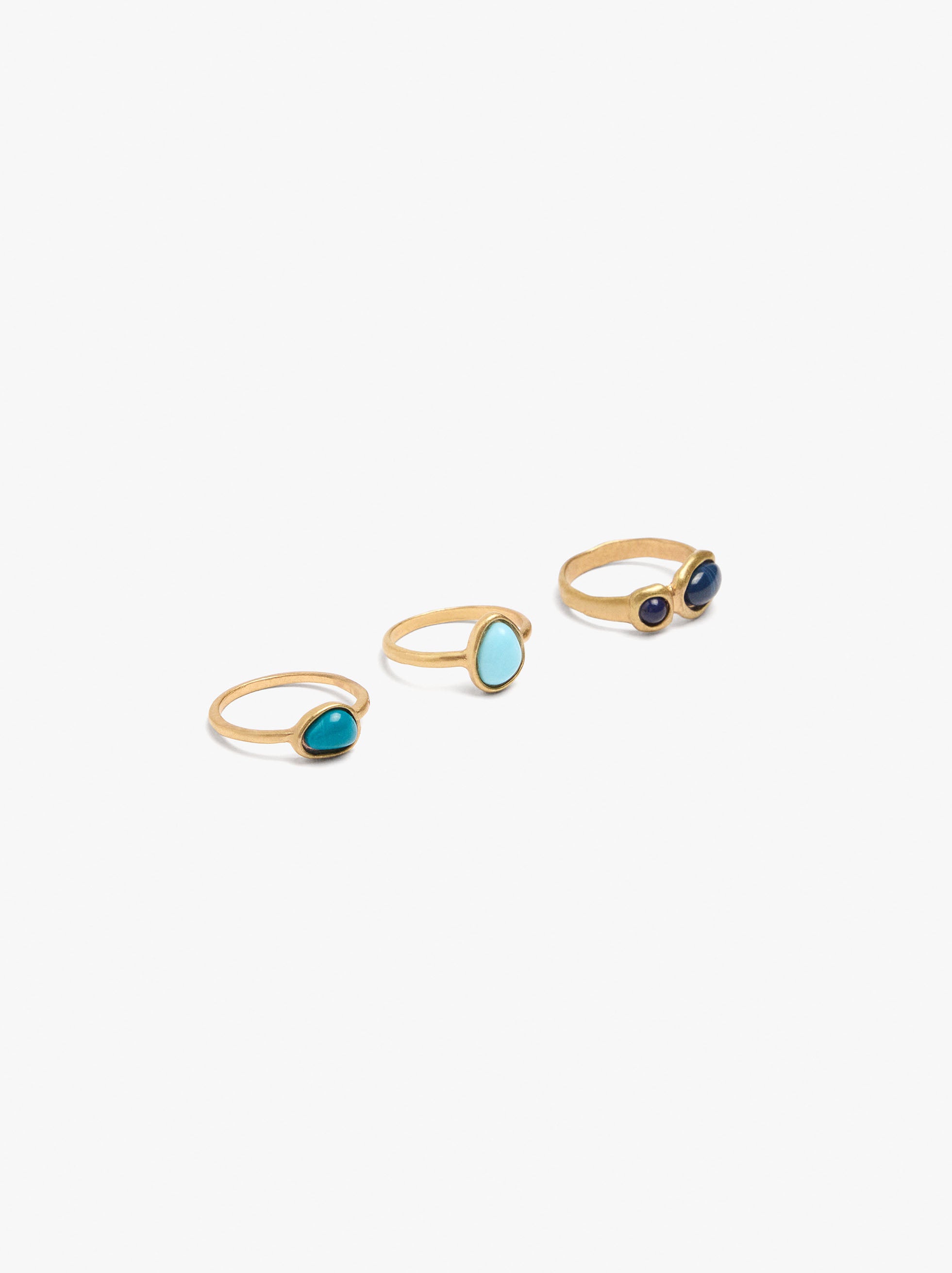 Set De Anillos Detalle Ovales