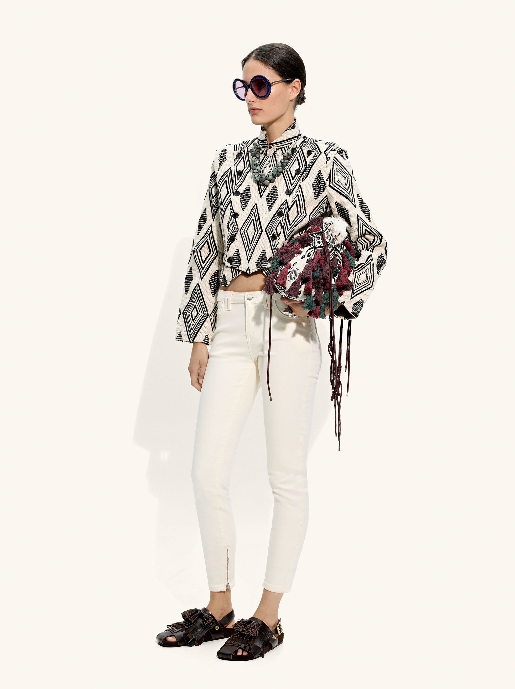 Chaqueta Jacquard Estampado De Rombos