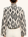 Chaqueta Jacquard Estampado De Rombos