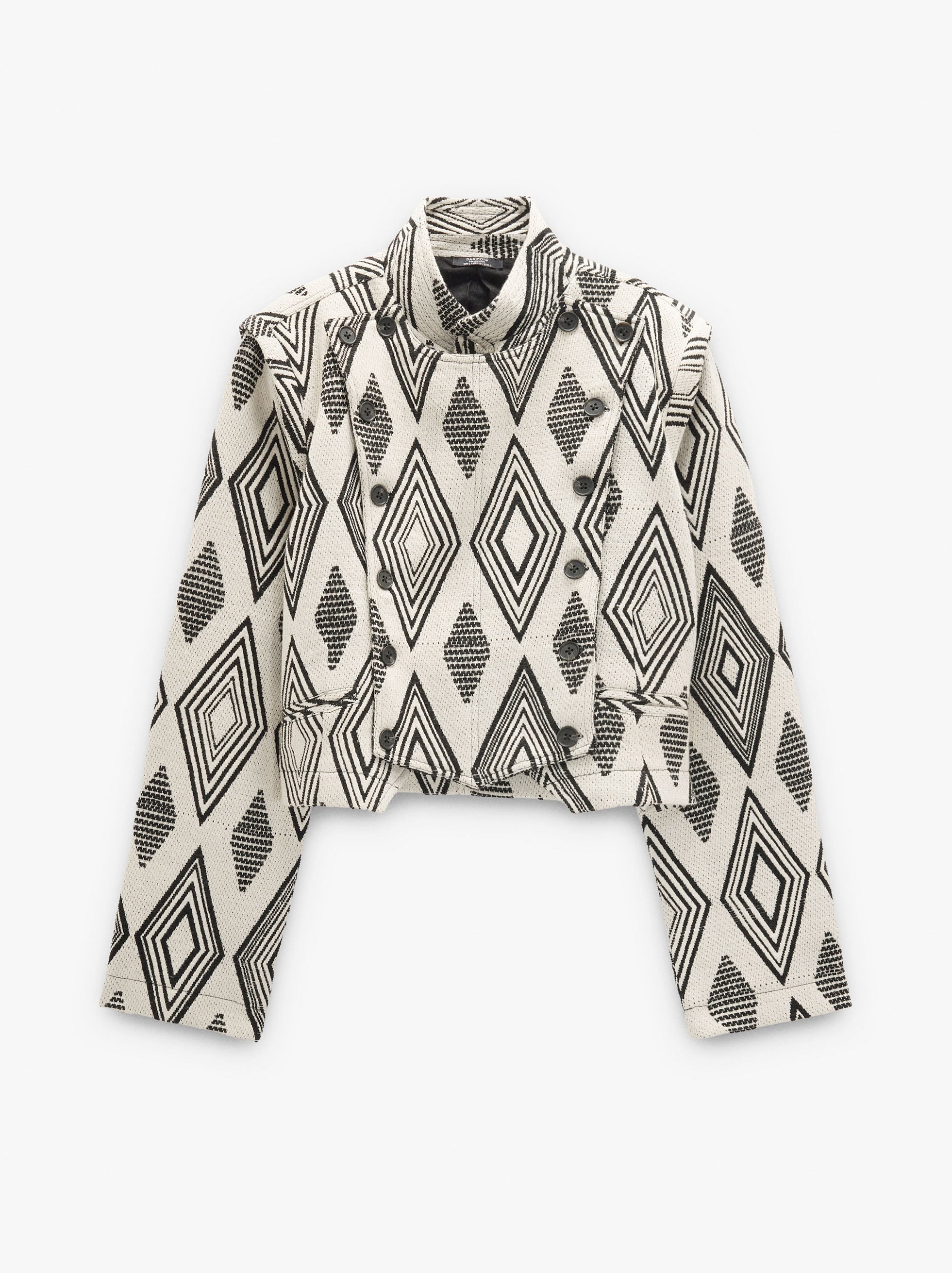 Chaqueta Jacquard Estampado De Rombos