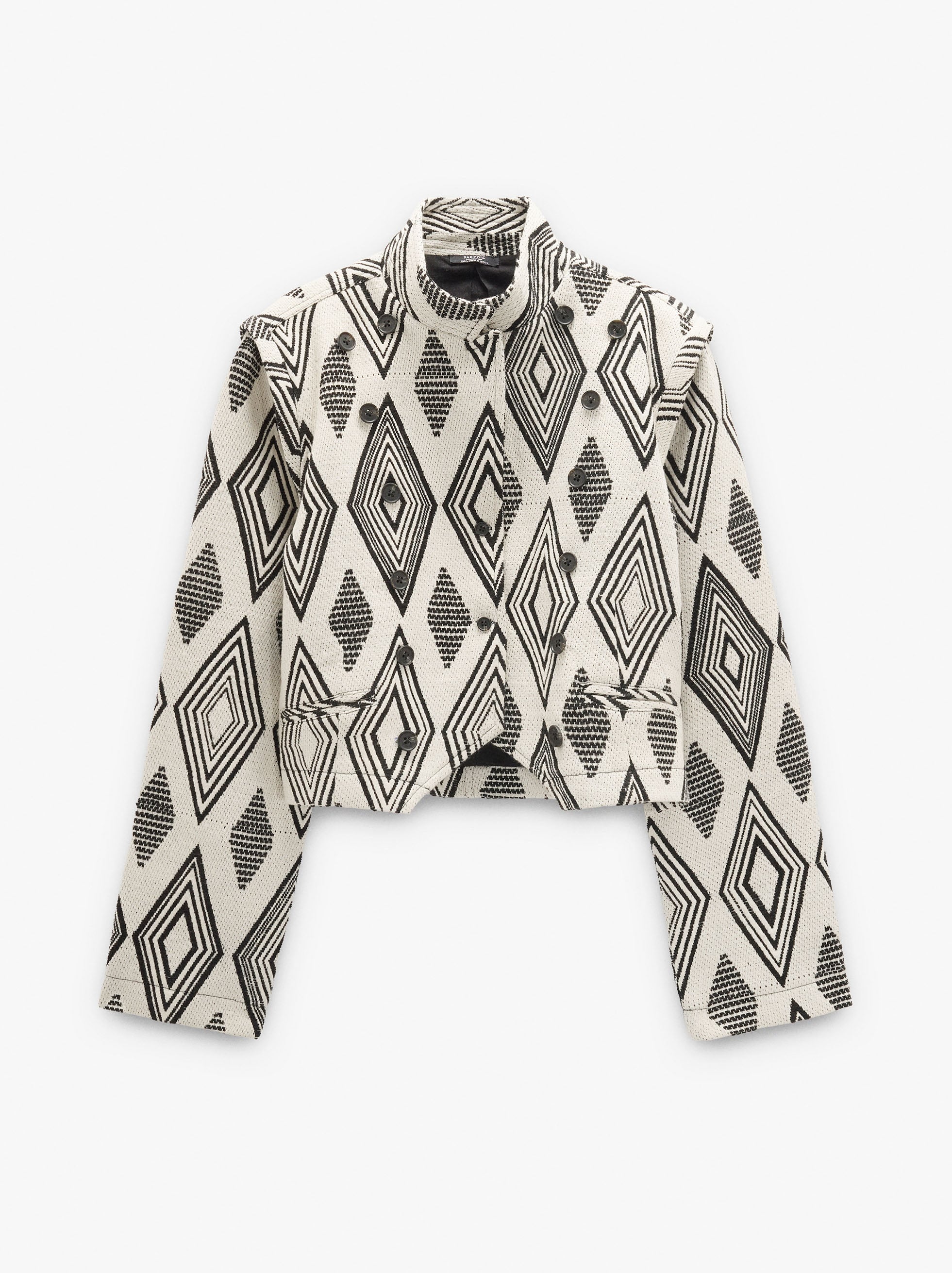 Chaqueta Jacquard Estampado De Rombos