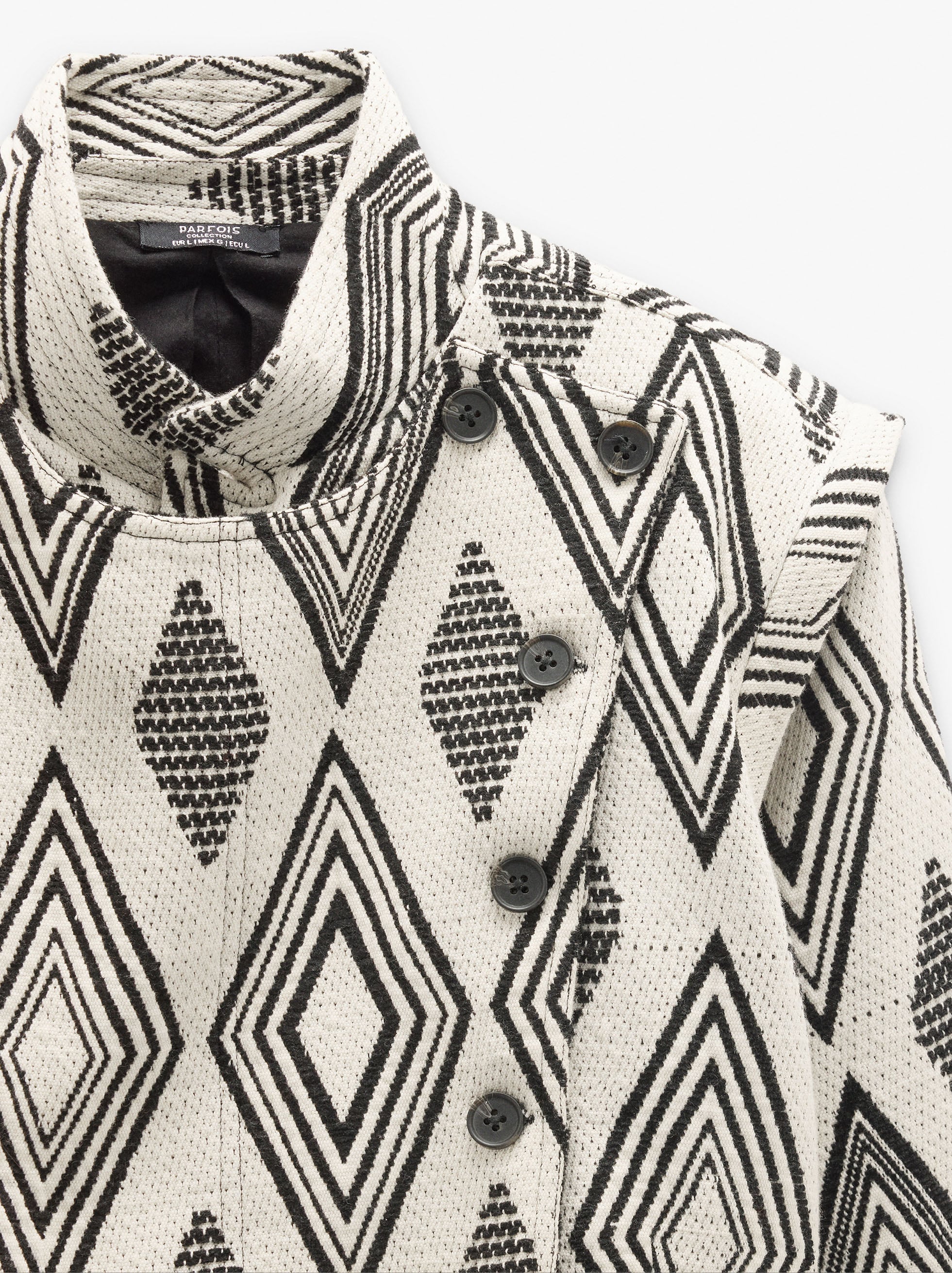 Chaqueta Jacquard Estampado De Rombos