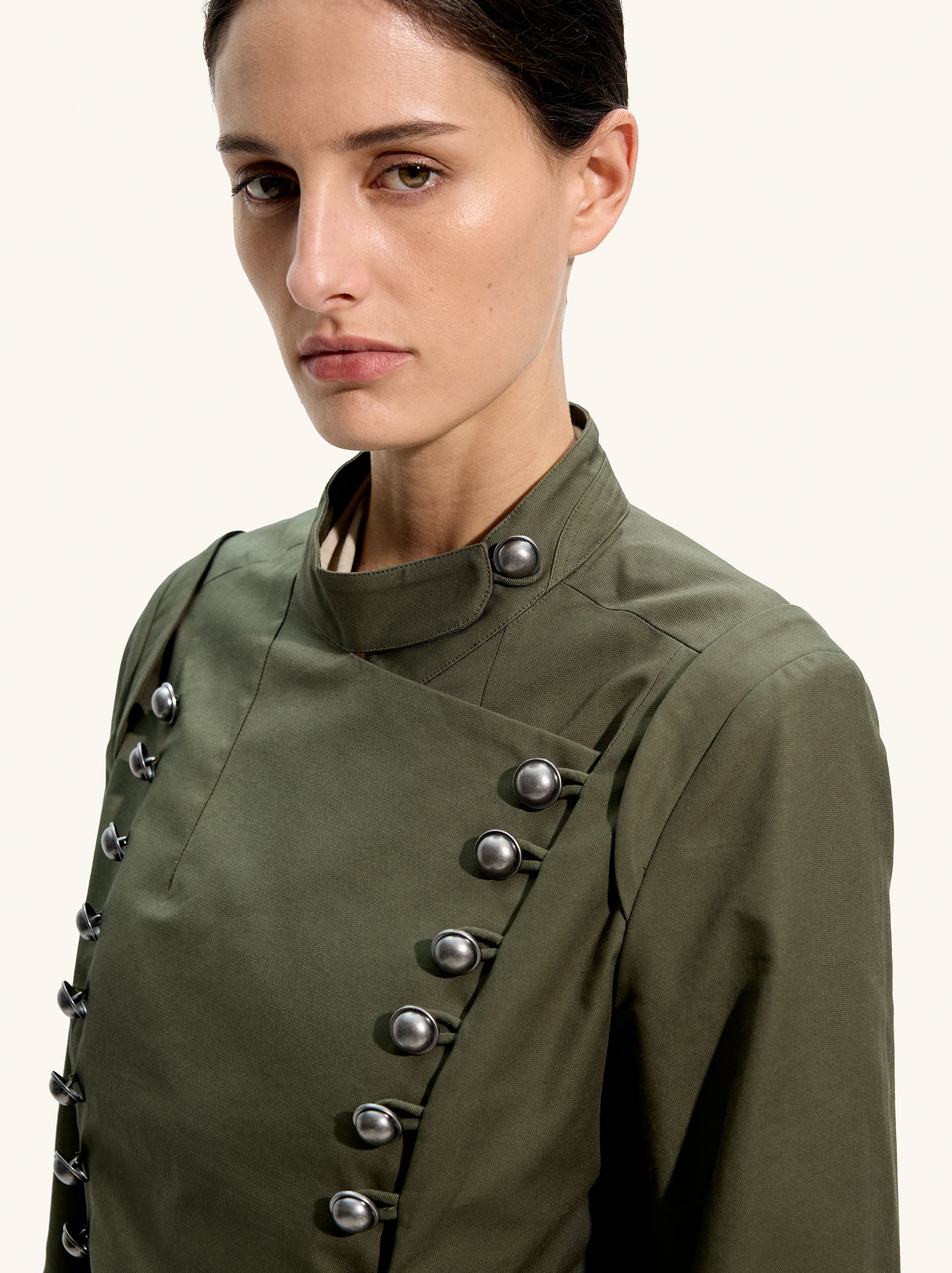 Chaqueta Con Botones 100% Algodón
