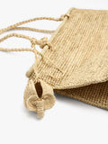 Bolso Shopper De Rafia Con Colgante De Elefante Xl