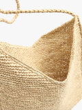 Bolso De Hombro De Rafia Con Colgante De Elefante