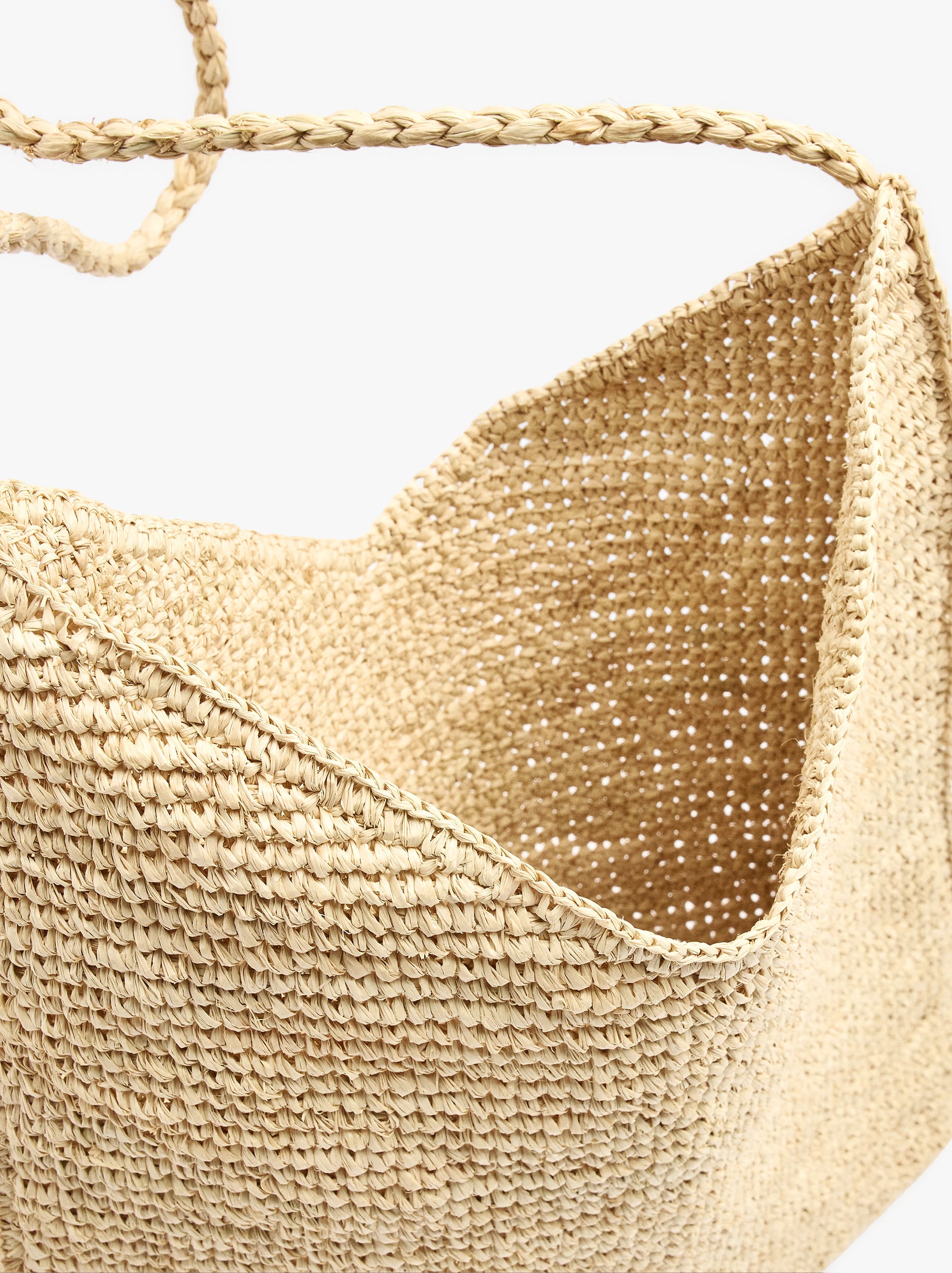 Bolso De Hombro De Rafia Con Colgante De Elefante