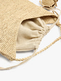 Bolso De Hombro De Rafia Con Colgante De Elefante