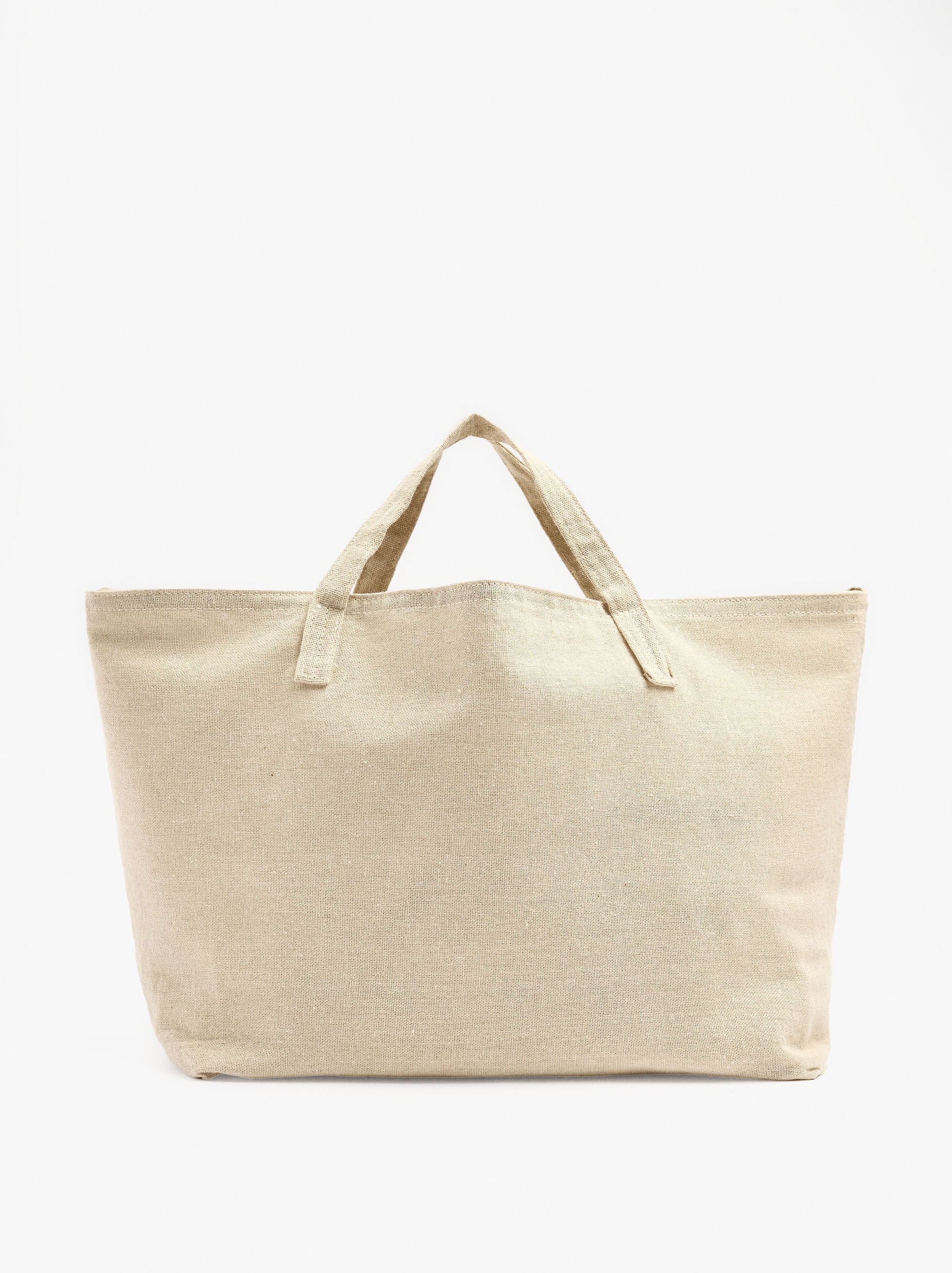 Bolso Shopper De Rafia Con Colgante De Elefante