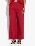 Pantalón Recto Con Bolsillo 100% Algodón