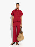Pantalón Recto Con Bolsillo 100% Algodón