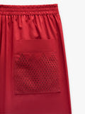 Pantalón Recto Con Bolsillo 100% Algodón