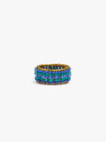 Anillo Ancho Con Abalorios