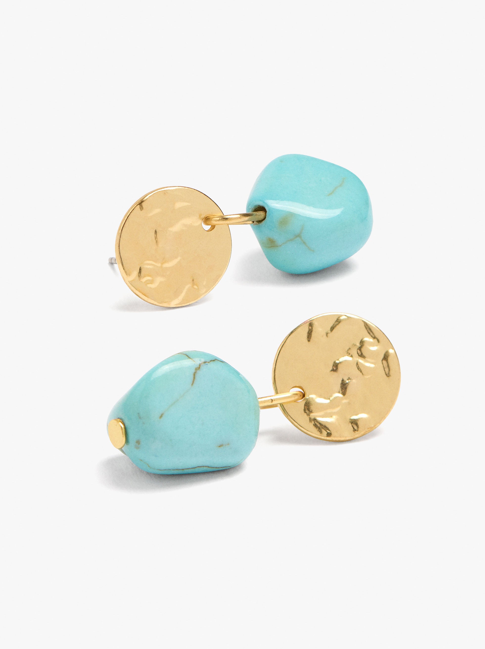 Pendientes Cortos Con Piedra