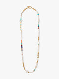 Collar Con Cuentas De Piedra Y Resina