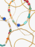 Set De Pulseras Elásticas Cuentas De Piedra Y Resina