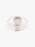 Reloj Redondo Con Pulsera Transparente