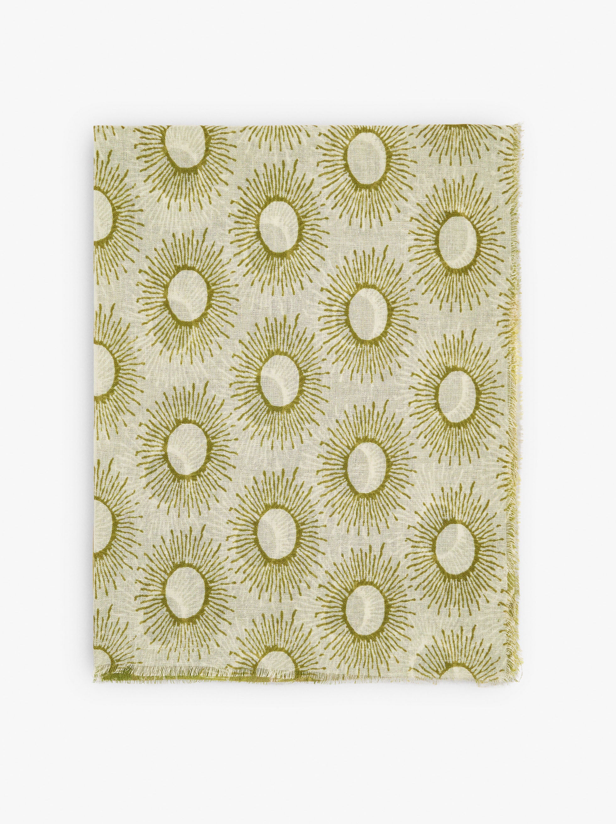 Pañuelo Estampado Con Lino