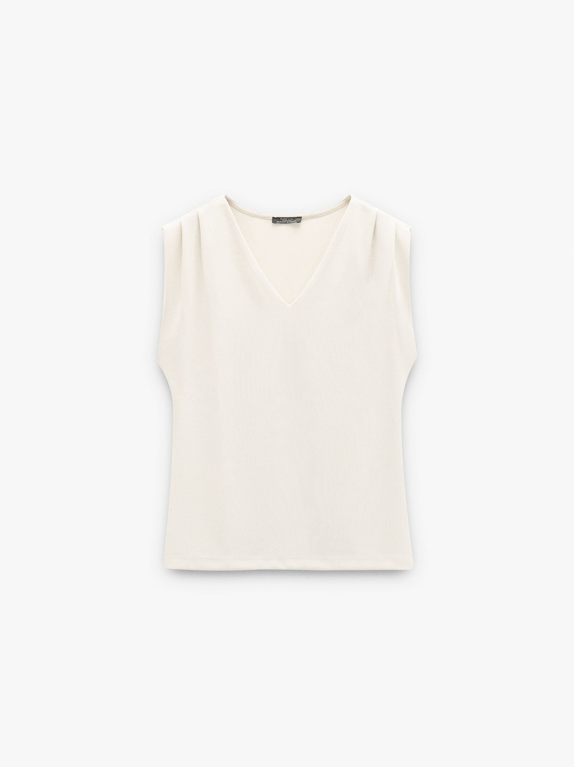 Blusa Lisa Con Pliegues