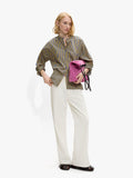 Camisa A Rayas Con Cuello Mao