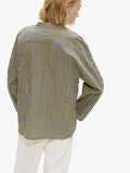 Camisa A Rayas Con Cuello Mao