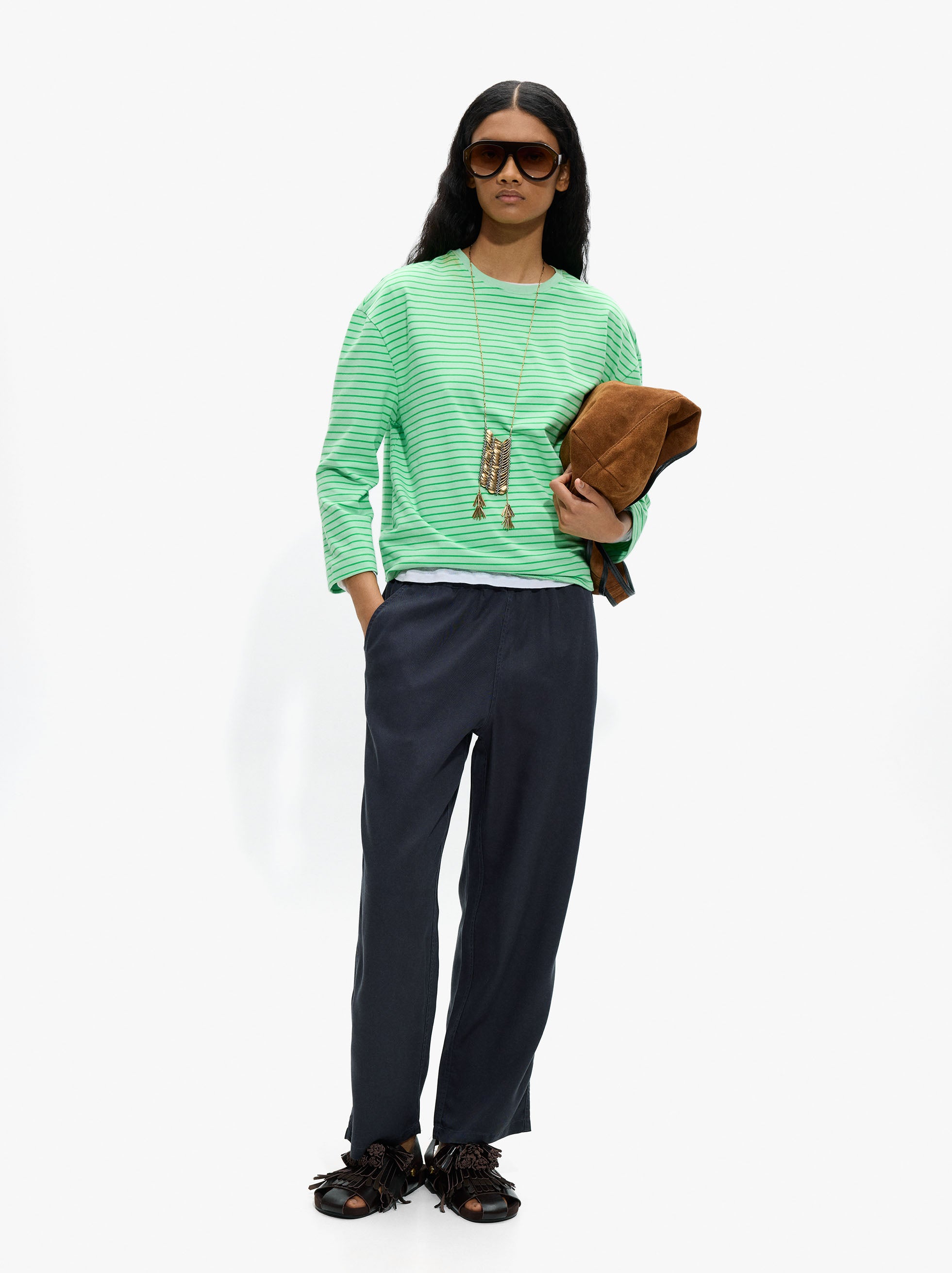 Pantalón Con Bolsos 100% Lyocell