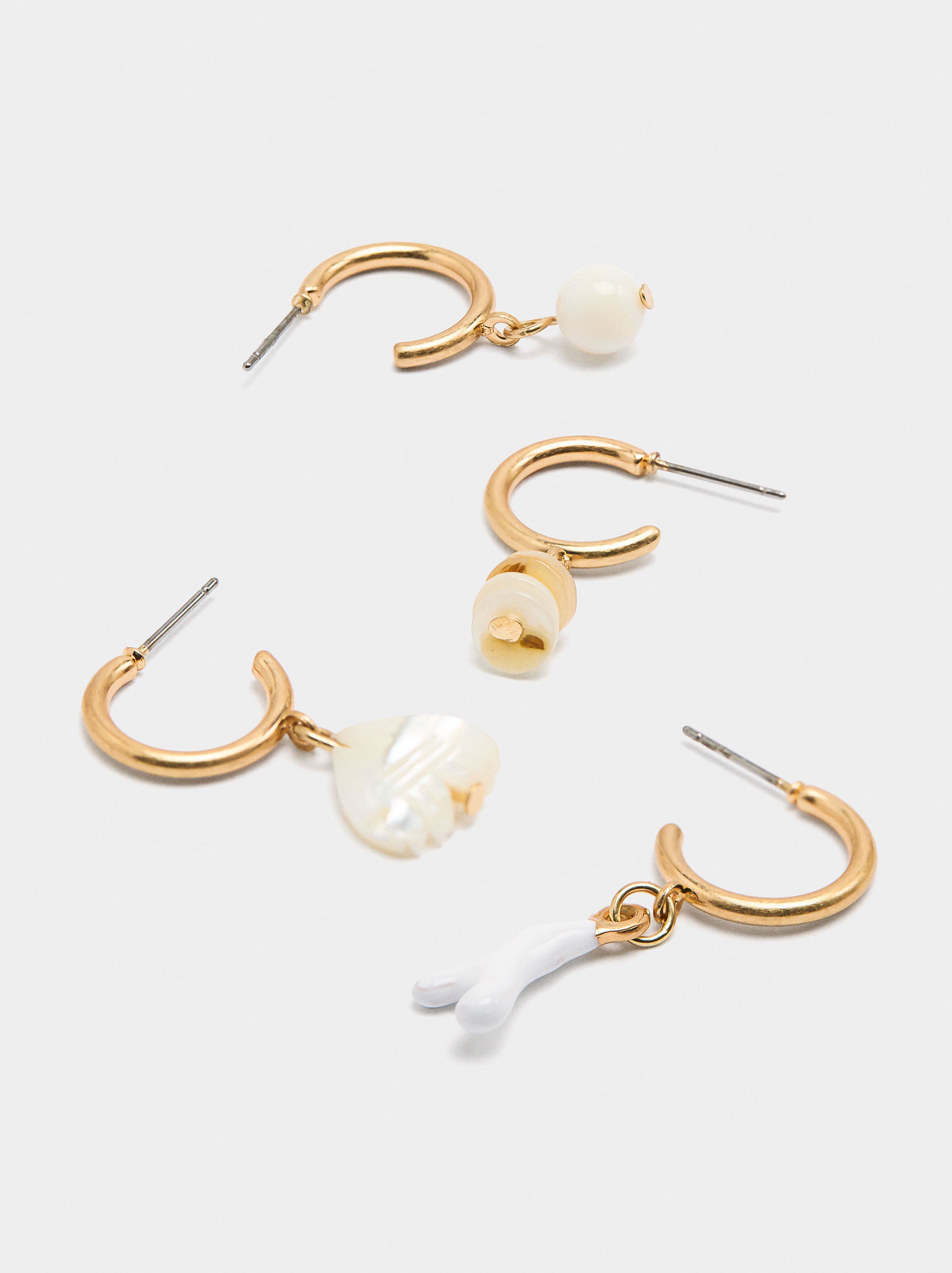 Set De Aros Con Conchas
