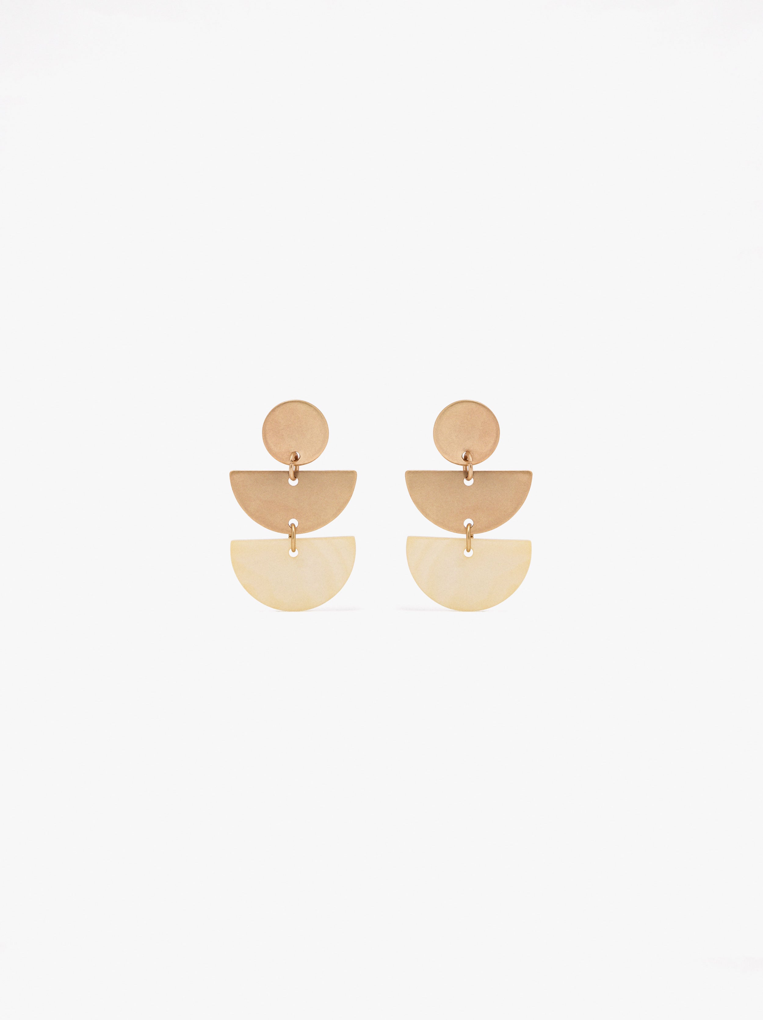 Pendientes Geométricos Con Conchas