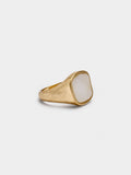 Anillo Sello Con Concha Para Meñique