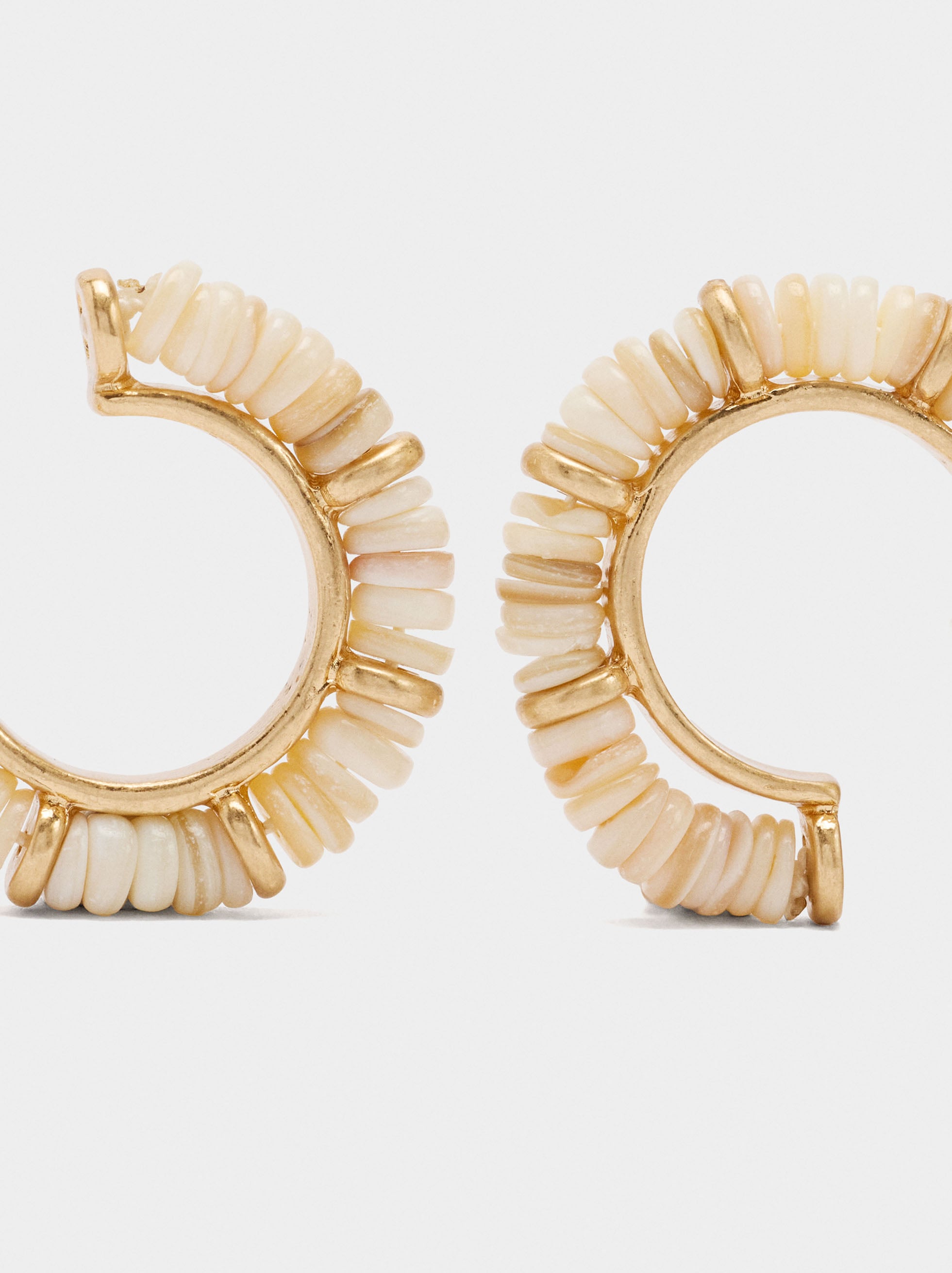 Aros Con Cuentas De Conchas