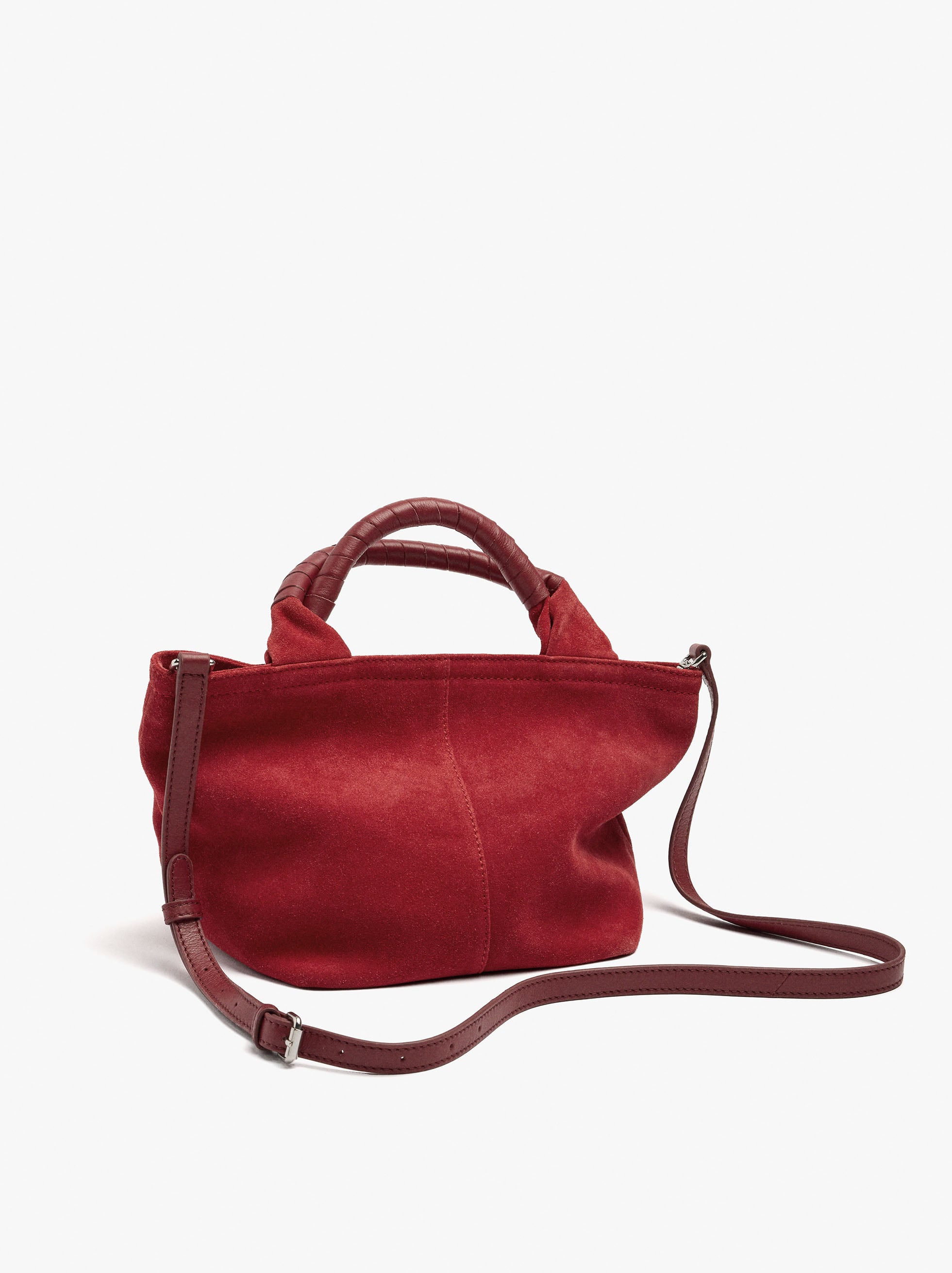 Bolso Tote De Piel Con Bandolera