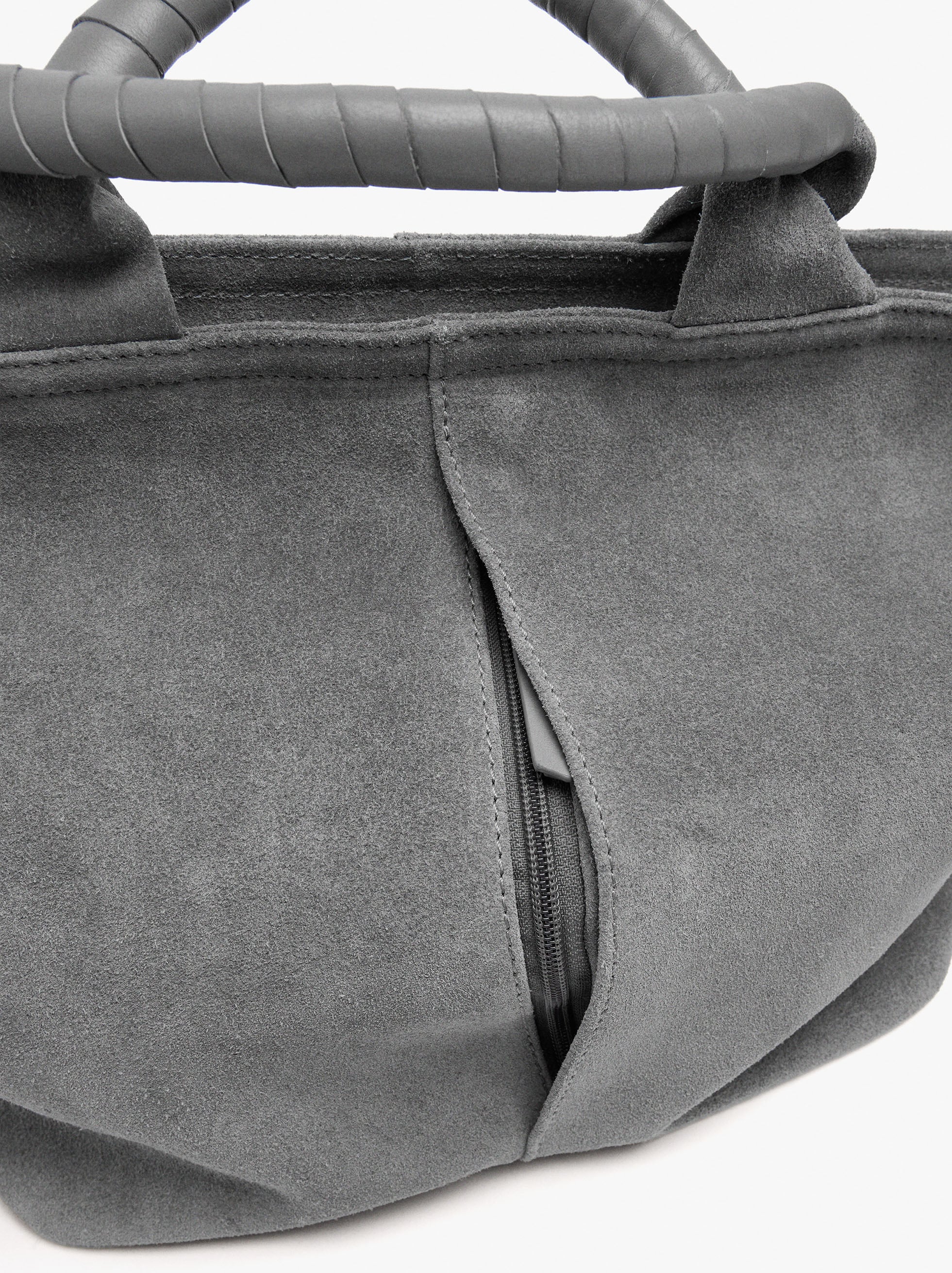 Bolso Tote De Piel Con Bandolera